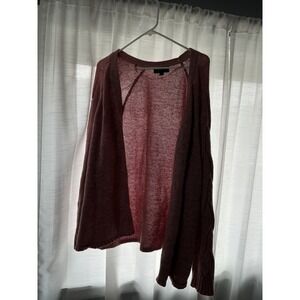 Lane Bryant Pink Knit Cardigan Sweater Open Front Plus Size 26/28